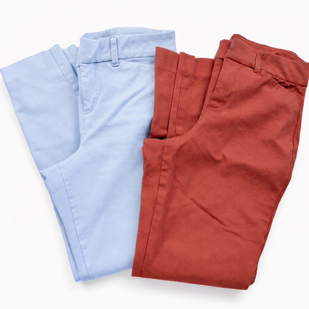 2pairs of Old Navy Woman’s Blue&Orange HighRise Pixie Skinny Casual Pants Sz 2